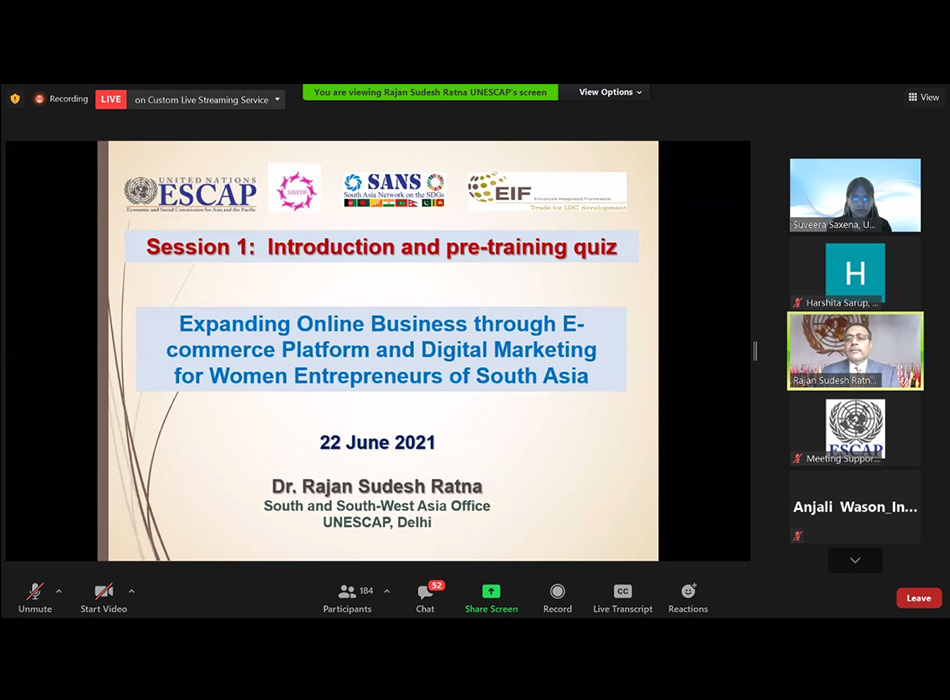 UNESCAP Wesellonline online training photo gallery